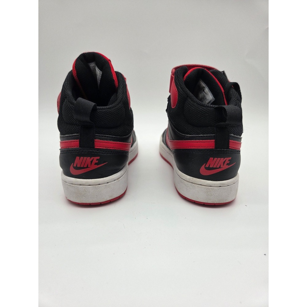 Nike Court Borough Mid 2 5Y Black Red Kids Sneakers CD7782-003 - Picture 3 of 9